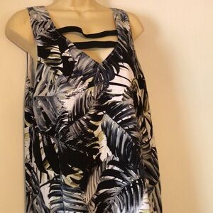 Woman’s bohemian tropical sleeveless dress